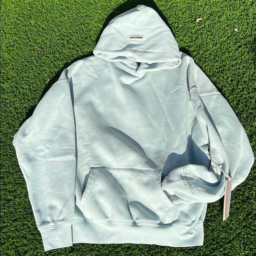 NWT Essentials Fear of God: Light Blue Hooded Sweatshirt